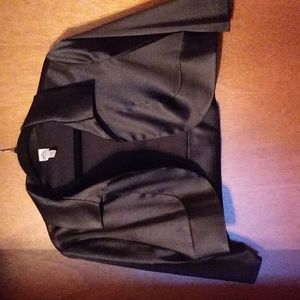 Black Bolero Jacket/L/Sangria/Satiny
